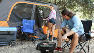 Campsite Bang with Cleo and T Stone - ดูวิดีโอเซ็กส์ร้อนๆ ที่ HOTSEXVIDEOS24.COM