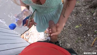 Bailey Brooke's Outdoor Blowjob Adventure - the best porn 24/7 on HOTSEXVIDEOS24.COM
