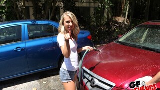 Double Blowjob in the Car Wash - najlepsze porno 24/7 na HOTSEXVIDEOS24.COM
