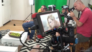 Blonde with Tattoos Takes Double Dick - Raw BTS - the best porn 24/7 on HOTSEXVIDEOS24.COM