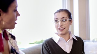 Petite Lesbian Spencer Bradley Fingered by MILF Penny Barber in Stockings - najlepsze porno 24/7 na HOTSEXVIDEOS24.COM