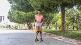 Curvy Latina rollerblader gets nailed - the best porn 24/7 on HOTSEXVIDEOS24.COM