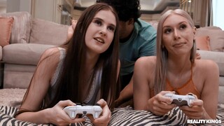 Blonde Lesbian GF Cheats with Gamer Roommate - watch hot sex videos on HOTSEXVIDEOS24.COM